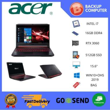 ACER NITRO 5 AN515 I7 11800H RTX3060 6GB W10+OHS 15.6FHD 57.79SC