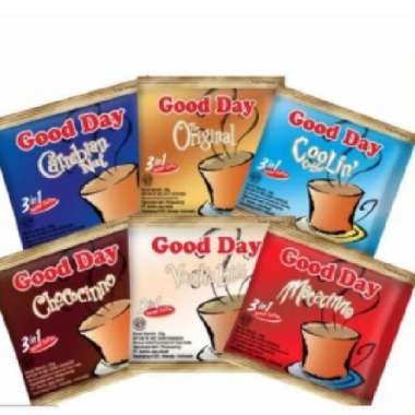 Promo Harga Good Day Instant Coffee 3 in 1 The Original per 10 sachet 20 gr - Blibli