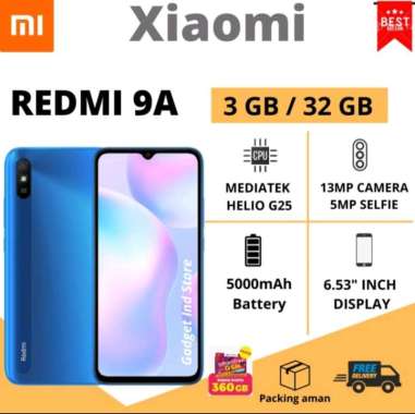 Xiaomi Redmi 9A Smartphone [3/ 32 GB] - Xiaomi redmi 9a [3/32gb] SKY BLUE