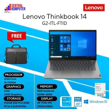 Lenovo Thinkbook 14 G2-ITL-FTID i3-1115G4-4GB-512GB-Win10-OHS