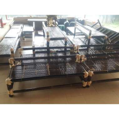 bangku bale bale santai bambu hitam