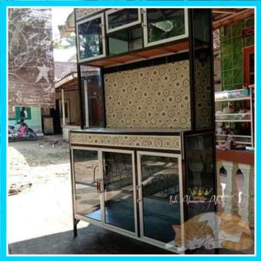Rak Dapur - Kitchen Set Minimalis Kaca Bahan Alumunium