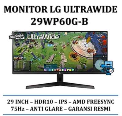 Monitor LG 29WP60G-B Ultrawide Full HD 29" - Garansi Resmi