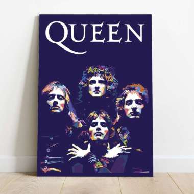 POSTER QUEEN GROUP GRUP MUSIK MUSIC ROCK POP SLOW WALLPAPER HIASAN DINDING PAJANGAN WALLDECOR PERLEN