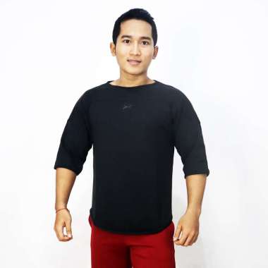 FLEXZONE Kaos Oversize Pria Sport Gym Fitness FTS-044 XXXL Hitam