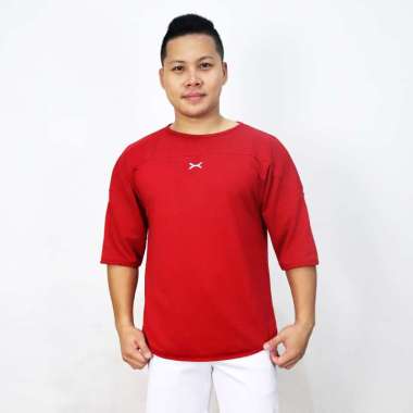 FLEXZONE Kaos Oversize Pria Sport Gym Fitness FTS-044 XXL Merah