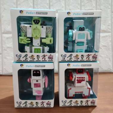 Mainan Puzzle Brick Angka Dan Huruf Jadi Robot