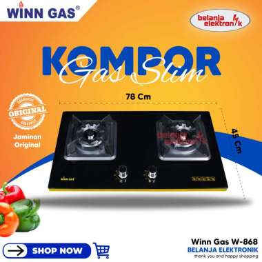 Jual Winn Gas W888 Glass Kompor Gas 2 Tungku di Seller Barat Daya
