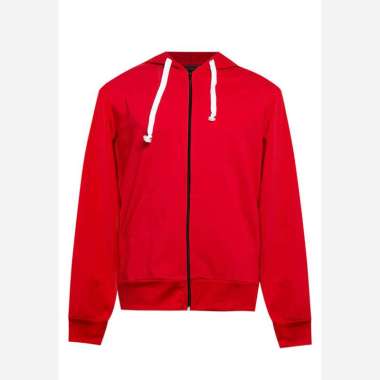 Sport High Jacket Hodie Hoddie Long Sleeve Pria XL Red