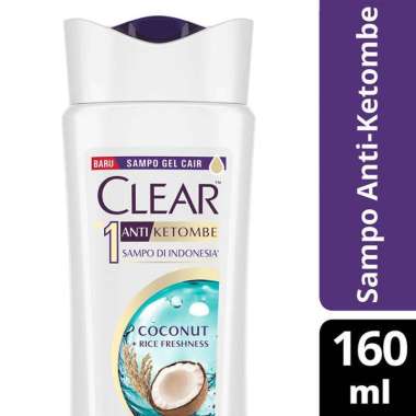 Promo Harga Clear Shampoo Coconut & Rice Freshness 160 ml - Blibli