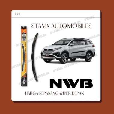 Wiper depan New Rush / New Terios tahun 2018-2023 uk. 22 & 16 ORIGINAL ASLI ORI merk NWB Design HYBR