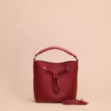Silvertote Tas Bucket Wanita Suri Mini Bucket Bag Maroon