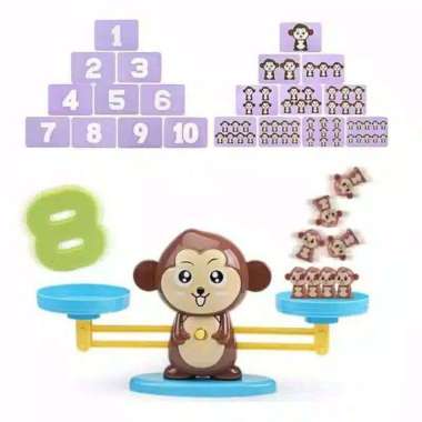 Mainan Edukasi Monkey Balance | Monkey balance toy belajar matematika | Mainan timbangan