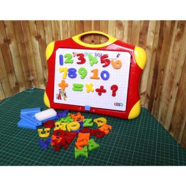 magnetic whiteboard learning case - papan tulis magnet huruf dan angka