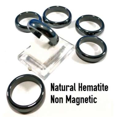 CINCIN NATURAL HEMATITE NON MAGNETIC RING 8