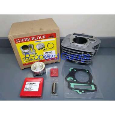 BLOK CAST IRON & FORGED PISTON BRT C100 GRAND SUPRA FIT & REVO 100 53.40 KFM @ PISTON MENTAH
