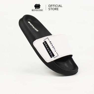 Sendal Selop Pria Original Boyscode Footwear Kanji Japan Hitam Putih / Sendal Slop / Sendal Slip On