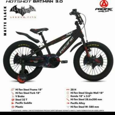 Sepeda Anak BMX 18 Inch Pacific Batman Ban Besar 3.0