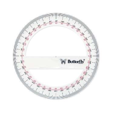 Busur Derajat Butterfly 360/15 CM