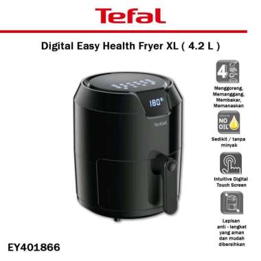 Tefal Digital Easy Health Fryer XL - 4.2L (EY401866) - Air Fryer Tefal