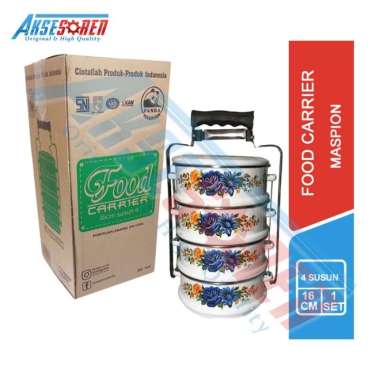 Rantang Susun Maspion / Food Carrier Panda Enamel / Rantang Tenong Seserahan Nasi 4 Susun 4 Susun