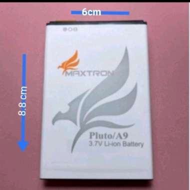 Battery Maxtron S9 - A9 - Pluto - Baterai maxtron S9 - A9 ukuran 8.8x6