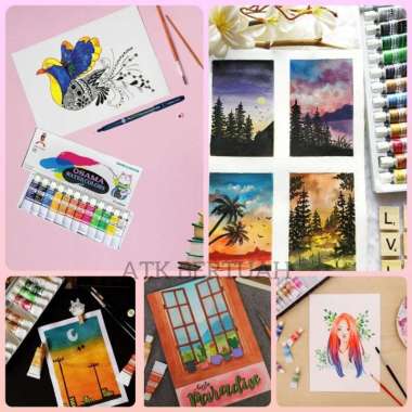 SET 12 WARNA CAT AIR OSAMA WATERCOLOR