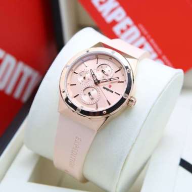 JAM WANITA EXPEDITION E 6818 E6818 BFR RUBBER ORIGINAL TERBARU ROSEGOLD PEACH