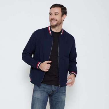 M231 Jaket Pria Bomber Oxford Panjang Navy 1768B    Navy     M