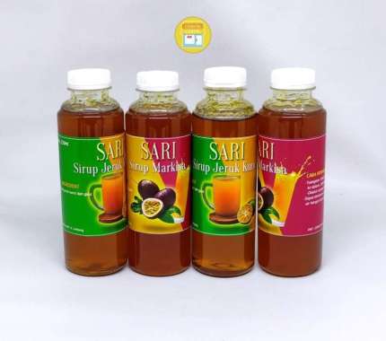 Sirup Buah Merk SARI Markisa & Jeruk Kunci Asli Siap Saji Botol 250ml Markisa