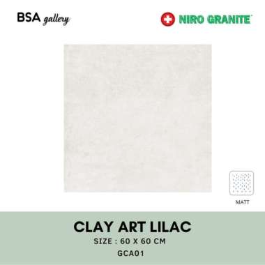 NIRO GRANITE CLAY ART MATTE LILAC 60X60 / GRANIT LANTAI DINDING POLOS