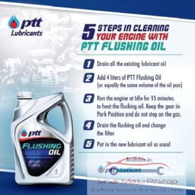 FLUSHING OLI MESIN Mobil Bensin & Diesel Saat Ganti Oli - PTT FLUSHING OIL 4 Ltr ASLI THAILAND