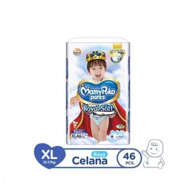 MamyPoko Pants Royal Soft Boy Popok Bayi XL46boy MAMYPOKO Royal Soft Popok Pants Boy XL 46boy Mamypo