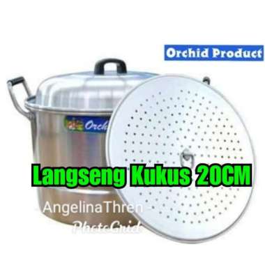 Panci Langseng Kukus Tebal 20CM Orchid - Panci Masak Nasi Alumunium