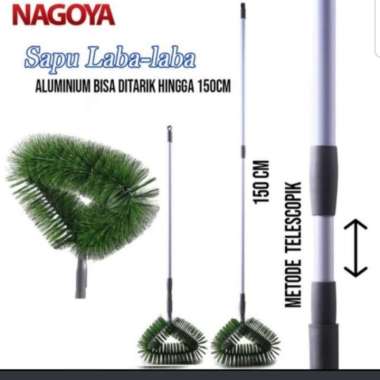 Sapu Sawang Plastik - Sapu Plafon Telescopik - Pembersih Laba laba