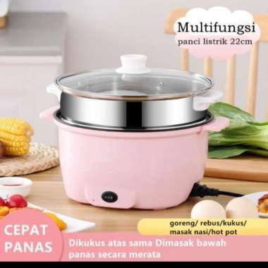 Panci Listrik Multifungsi Ceramic 22cm - Panci Masak Listrik