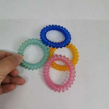 Kuncir Rambut Spiral Besar Elastis - ikat rambut Karet