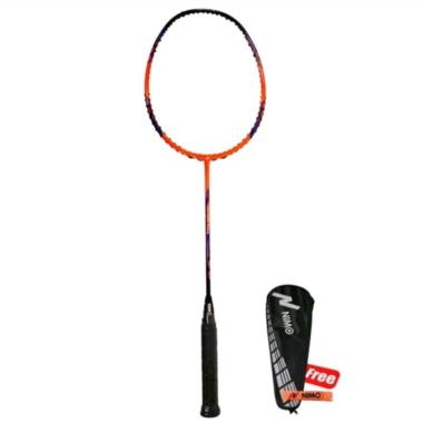 NIMO Raket Badminton [IKON 200] + Free Tas + Grip Orange - Langsung dikirim Sekarang