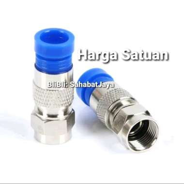 F Connector Compress RG6 Konektor F drat TV kompres Connector CCTV Parabola