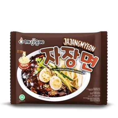 Mujigae Jajangmyeon Mie Saus Kedelai Hitam khas Korea Mini (265 gr) Jjajangmyun / Jjajangmyeon / Makanan Korea instan / Mie Korea HALAL