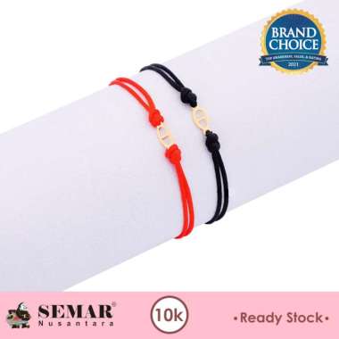 Gelang Tali Emas Pavla Gold 10K Semar Nusantara, Warna Hitam