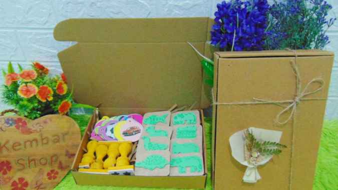 KD-STEMPEL FREE KARTU UCAPAN Paket Kado Gift Ulang Tahun Anak Kecil Stempel dan Keping Pintar KD-STE