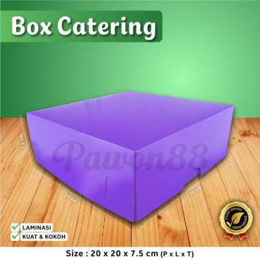 Box Katering - Kotak Catering- Dus Nasi - 20x20x7,5 cm (15 pcs) Ungu
