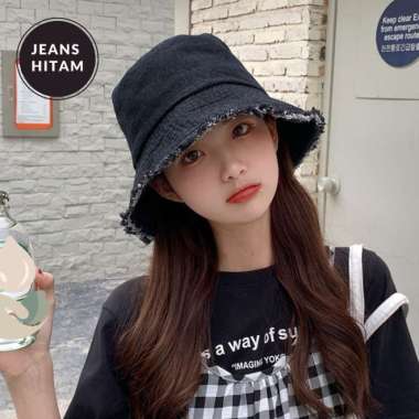 Harga Bucket Topi Wanita Jeans Terbaru 