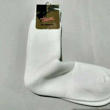 Kaoa Kaki Harpist Pdl Putih polos tnp bordiran | Kaos kaki Harpist Polos Putih sebetis