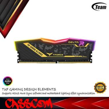 Ram TEAM T-FORCE DELTA R TUF GAMING 16GB DDR4 3200MHz 1.35V RGB Black