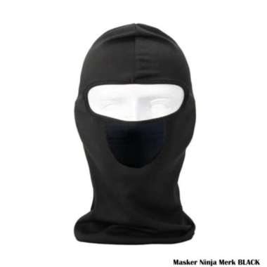Masker Ninja Full Face Hitam /Sarung Kepala Helm/Masker Motor