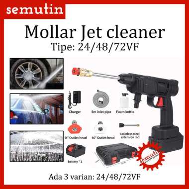 Mollar Jet Cleaner Baterai 24VF 48VF 72VF / Semprotan Air Cordless Mesin Steam Cuci Motor Mobil bate