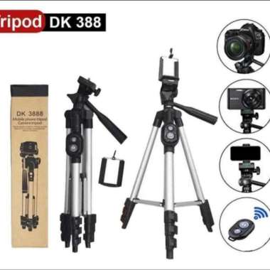 tripod bluetooth remote dk3888 tripod kamera dan hp tripod 1meter ORIGINAL 100 % Multicolor