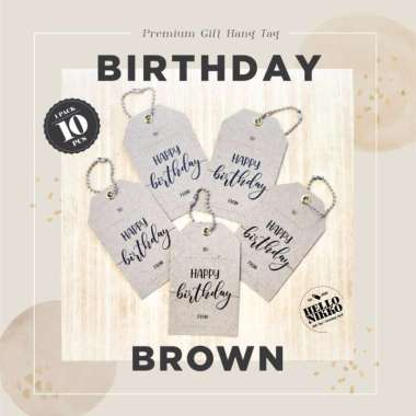 Birthday Gift Hang Tag kartu ucapan kado hampers parcel souvenir card